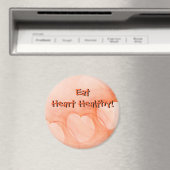 Chic Orange Abstrait Hearts Magnet (In Situ (Lave-vaisselle))