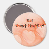 Chic Orange Abstrait Hearts Magnet (Recto/Verso)