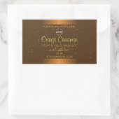 Chic Orange Brown Étiquette Gold Parties scintilla (Sac)