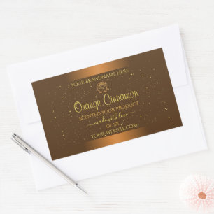 Chic Orange Brown produit Étiquette or Parties sci
