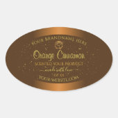 Chic Orange Brown produit Étiquette or Parties sci (Devant)