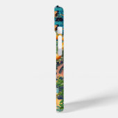 Chic oranje blauw turquoise Siciliaanse citrus col Case-Mate iPhone Case (Achterkant / Links)