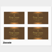 Chic Oranje Brown Product Labels Gold Glitter Roos (Vel)