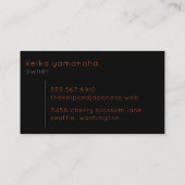 Chic Oranje Koi Fish Visitekaartje (Achterkant)