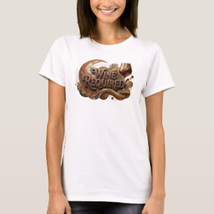 Chic Oranje WIJN VERPLICHT Slogan T-shirt