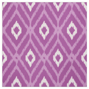 Chic orchid paars ikat tribal diamantpatroon stof