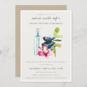 Chic Orchid Stone Spa Massage Grand Opening Invite Bedankkaart (Voorkant / Achterkant)