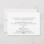 CHIC ORDE INSERT business dank u ivoor crème Bedankkaart (Achterkant)