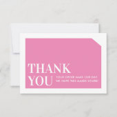 CHIC ORDE INSERT business dank u snoep roze Bedankkaart (Voorkant)