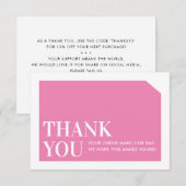 CHIC ORDER INSÉREZ business merci bonbon rose (Devant / Derrière)