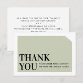 CHIC ORDER INSÉREZ business merci sage green (Devant / Derrière)