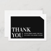 CHIC ORDER INSERT business merci noir blanc (Devant / Derrière)