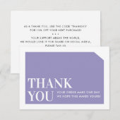 CHIC ORDER INSERT business merci violet (Devant / Derrière)