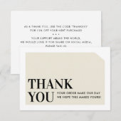 CHIC ORDER INSERT commerce merci ivoire crème (Devant / Derrière)