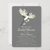 Chic Oriental Crane Vrijgezellenfeest Kaart (Voorkant)