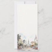 Chic Orlando Florida Skyline Wedding Menu Kaart (Achterkant)