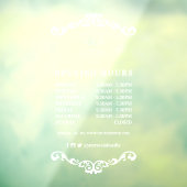 Chic Ornament Custom Business Logo openinguren Raamsticker (Vel 3)