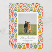 Chic  Ornamenten Kerstkaart (Voorkant / Achterkant)