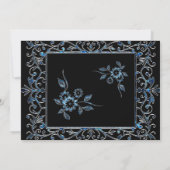 Chic Ornate Silver Sweet 16 Invitation (Dos)