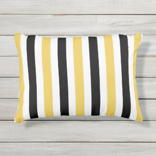 CHIC OUTDEUR PILLOW_YELLOW/ZWARTE/WITTE STRIPEN BUITENKUSSEN