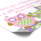 Chic Owls Christian Bible Verse Poster (Coin)