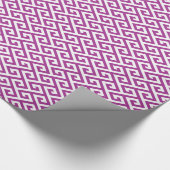 Chic paars abstract geometrisch monogram cadeaupapier (Hoek)