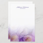 Chic Paars Abstract papier voor kantoorbenodigdhed (Voorkant / Achterkant)