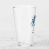 Chic Paars Floral Wedding Monogram Bridesmaid Glas (Rechts)