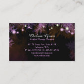 Chic Paars Forest Massage Therapy Visitekaartjes (Achterkant)