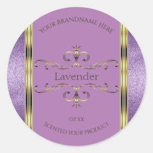 Chic Paars Glitter en Gold  Product Labels