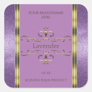 Chic Paars Glitter en Gold  Product Labels
