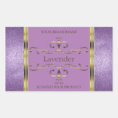 Chic Paars Glitter en Gold  Product Labels (Voorkant)