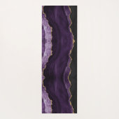 Chic Paars Gold Glitter Agate Custom Monogram Yogamat (Achterkant)