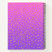 Chic Paars Gold Polka Dot Personalized Recipe Notitieboek (Achterkant)