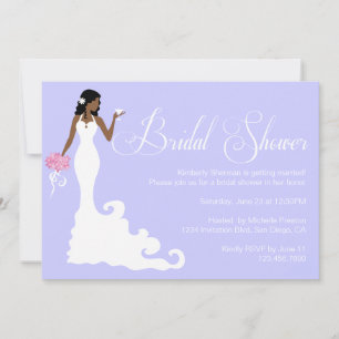Chic Paars Modern Bride Posh Vrijgezellenfeest Inv Kaart