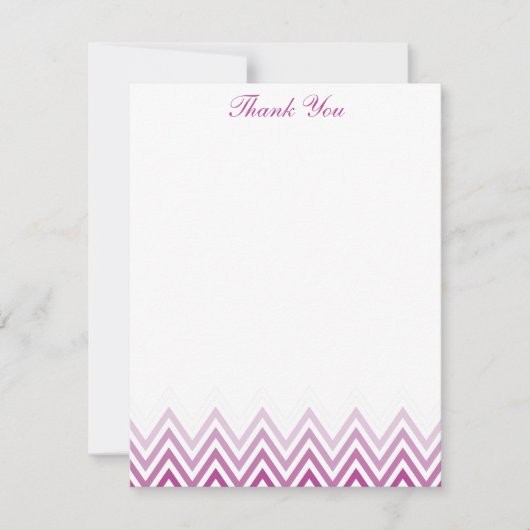 Chic Paars Ombre Chevrons Note-kaarten Kaart (Voorkant)