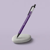 Chic Paars Silver Glitter Driving Luxe Zwarte Inkt Pen