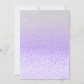 Chic Paars Silver Glitter Sweet 16 Kaart (Achterkant)