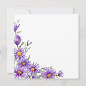 Chic Paarse Aster Bloemen Bedankkaart (Achterkant)