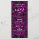 Chic Paarse bruiloft Menu (Voorkant)
