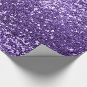 Chic Paarse Glitter Sparkle Luxury Cadeaupapier (Hoek)