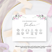 Chic Paarse, Mauve Floral Wedding Tijdlijn Program