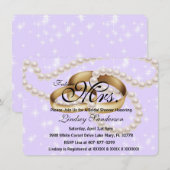 Chic Paarse ringen met parelopeningen Kaart (Voorkant / Achterkant)