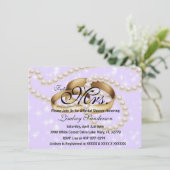 Chic Paarse ringen met parelopeningen Kaart (Staand voorkant)