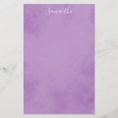 Chic Paarse Stationery Briefpapier (Voorkant)