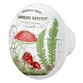 Chic  paddenstoel Fern & French Script Knob Keramische Knop (Rechts)