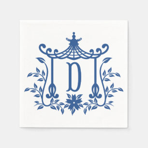Chic Pagoda Monogram D Napkins Servet