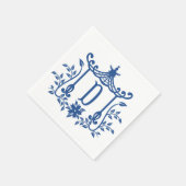 Chic Pagoda Monogram D Napkins Servet (Hoek)