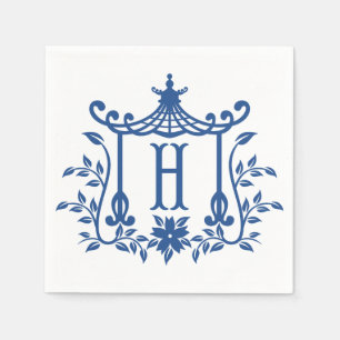Chic Pagoda Monogram H Napkins Servet