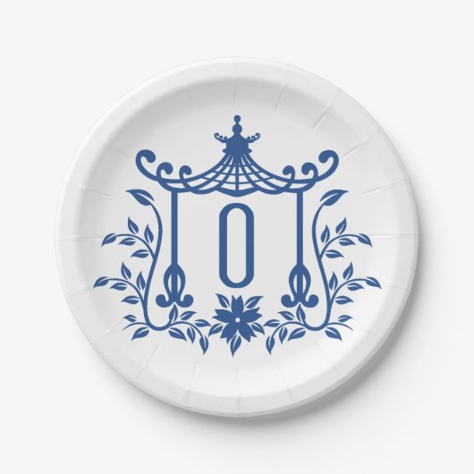 Chic Pagoda Monogram O Papier Bord (Voorkant)